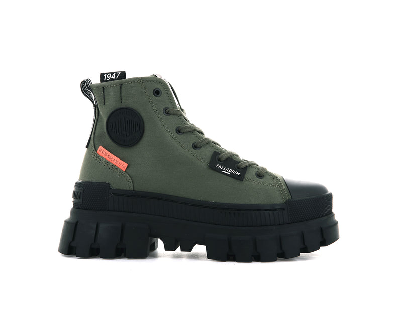 Olive Women\'s Palladium Revolt Hi Tx Boots | 5341DKUIS