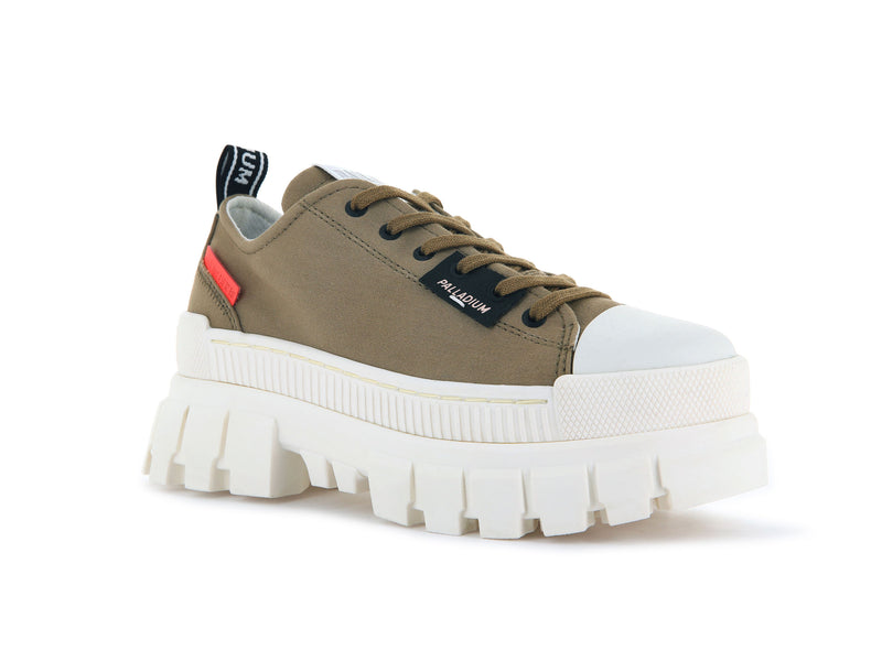 Olive Women's Palladium Revolt Lo Tx Low Tops | 2961IJGSV