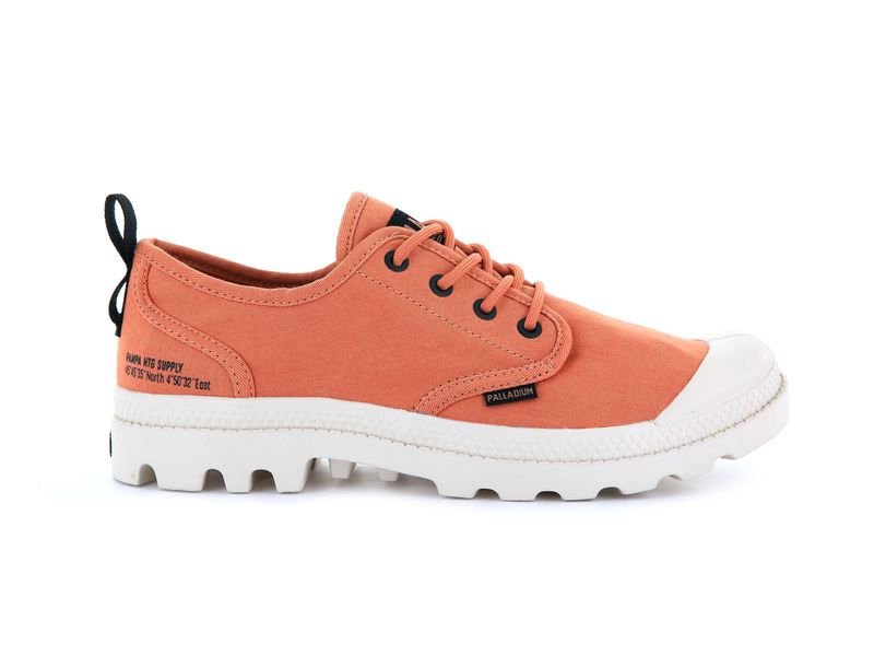 Orange Men\'s Palladium Pampa Oxford Heritage Supply Low Tops | 8350GQYWA