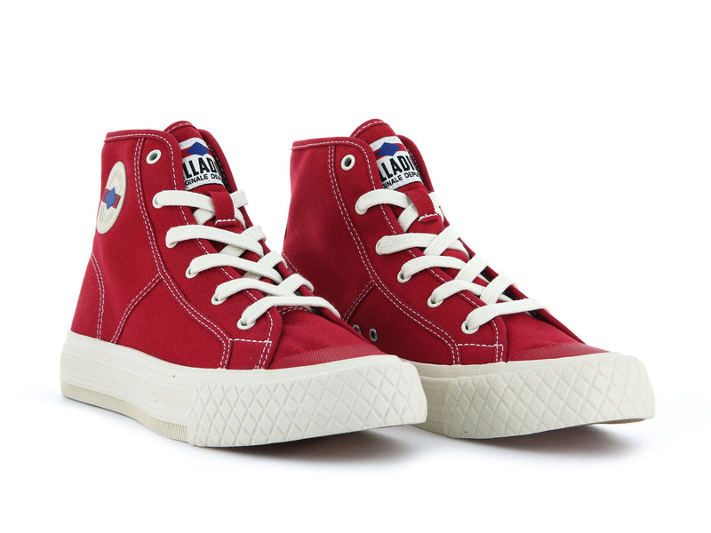 Red Kids' Palladium Palla Louvel High Tops | 4816BFCON