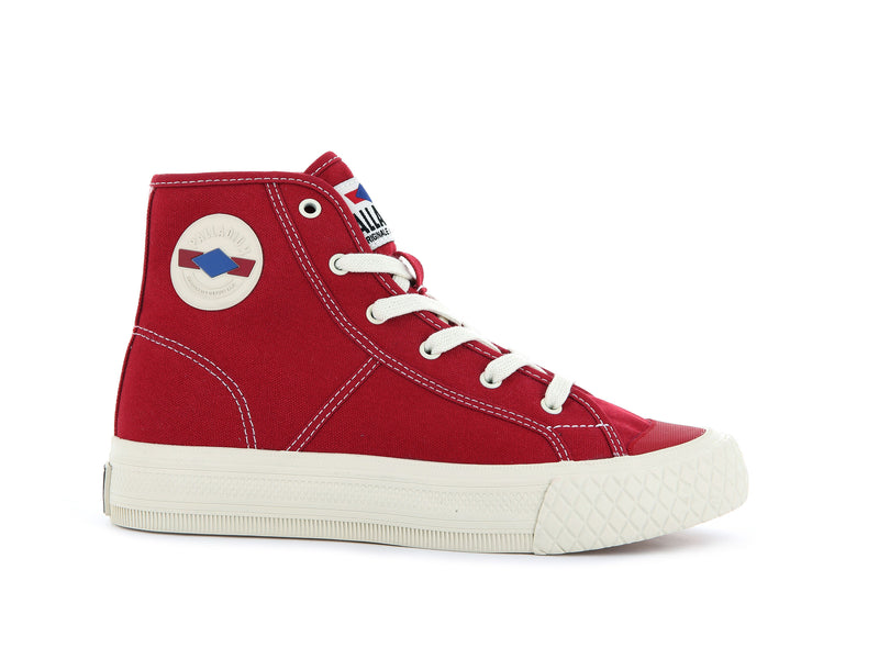 Red Kids\' Palladium Palla Louvel High Tops | 4816BFCON