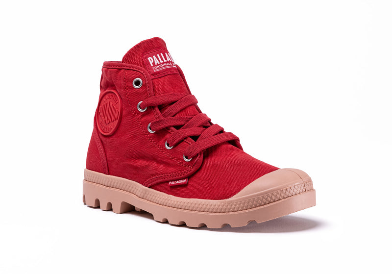 Red Kids' Palladium Pampa Hi V Boots | 6241RYXHE