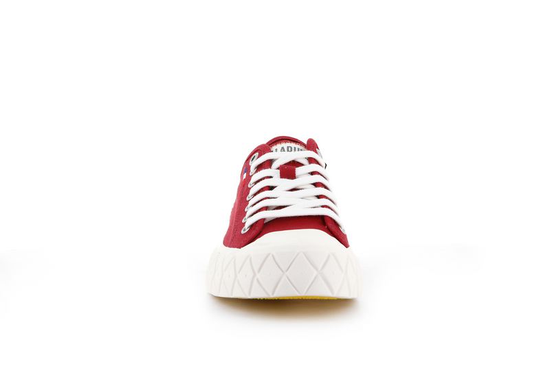 Red Men's Palladium Palla Ace Canvas Low Tops | 1865WJUXE