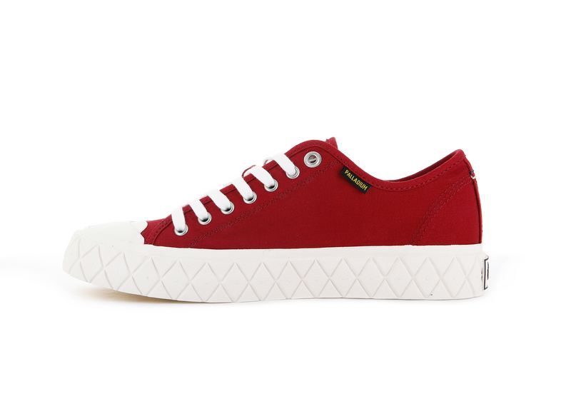 Red Men's Palladium Palla Ace Canvas Low Tops | 1865WJUXE