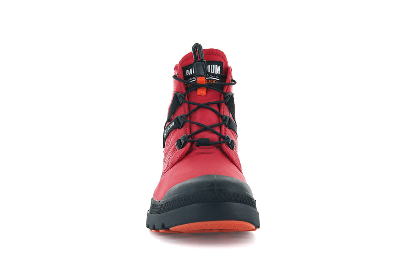 Red Men's Palladium Pampa Travel Lite+ Waterproof High Tops | 2890SLRPV