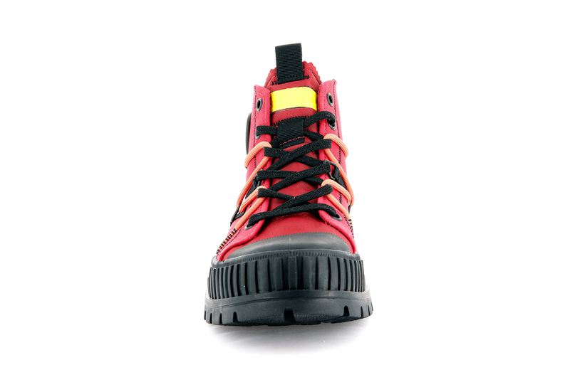 Red Women's Palladium Pallashock Re-Craft High Tops | 4897FHOVL