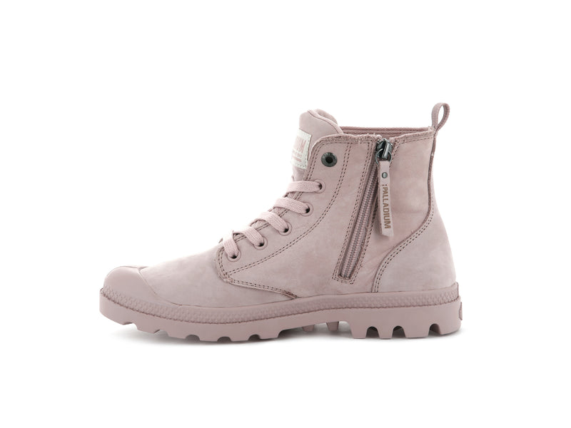 Rose Women's Palladium Pampa Hi Zip Nubuck Boots | 6847BMZYF