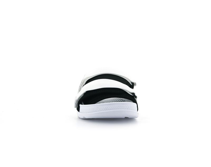 White/Black Kids' Palladium Solea Slides | 2931KFCUN