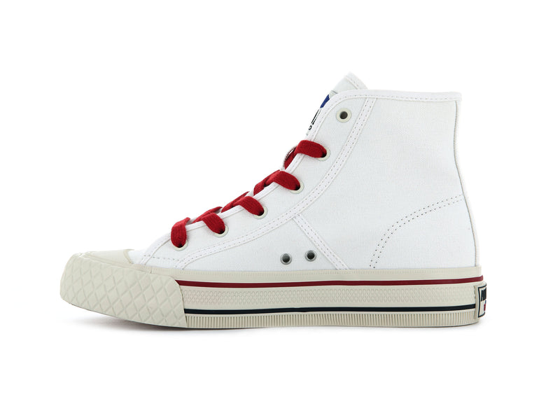 White Kids' Palladium Palla Louvel High Tops | 3071KHZBS