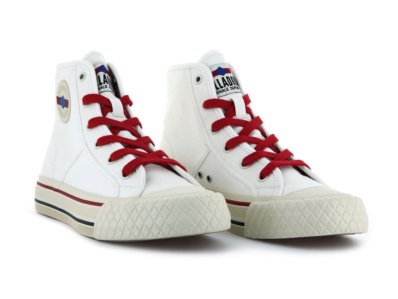 White Kids' Palladium Palla Louvel High Tops | 3071KHZBS