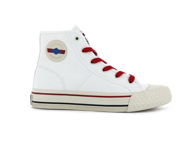 White Kids\' Palladium Palla Louvel High Tops | 3071KHZBS