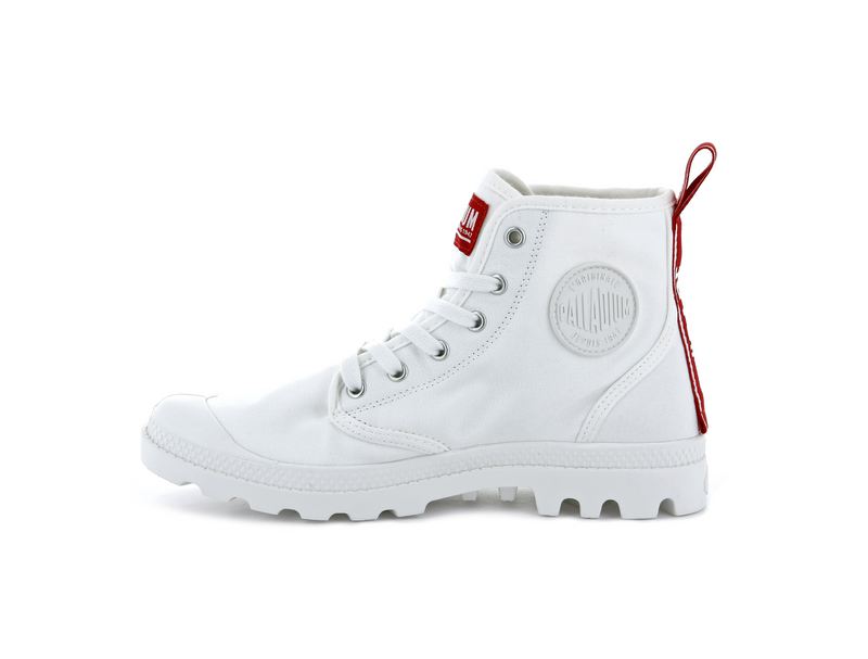 White Kids' Palladium Pampa Hi Dare Boots | 9652ZISEV