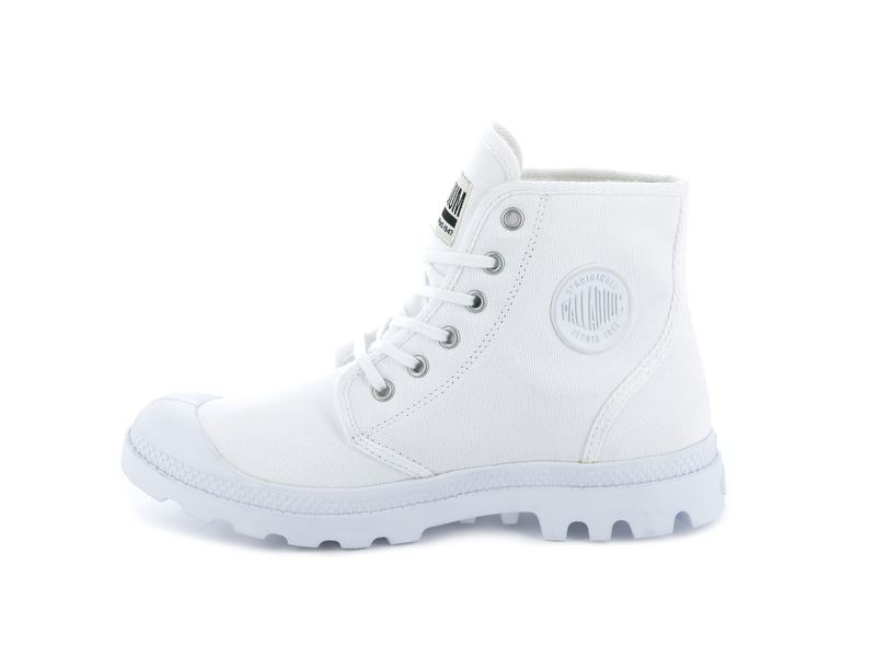 White Kids' Palladium Pampa Hi Originale Boots | 7168EWZSA