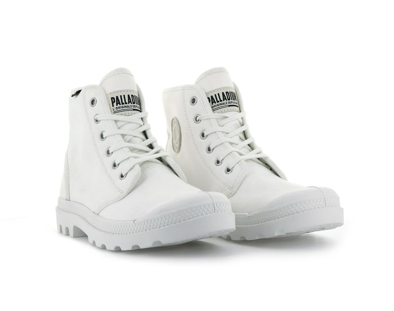 White Kids' Palladium Pampa Hi Originale Boots | 9017PVNGZ