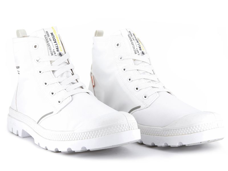 White Kids' Palladium Pampa Lite+ Recycle Wp+ Boots | 4013LQRWI