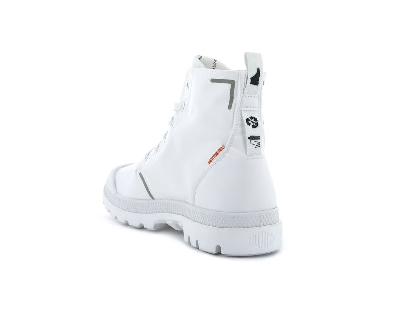 White Kids' Palladium Pampa Lite+ Recycle Wp+ Boots | 4013LQRWI