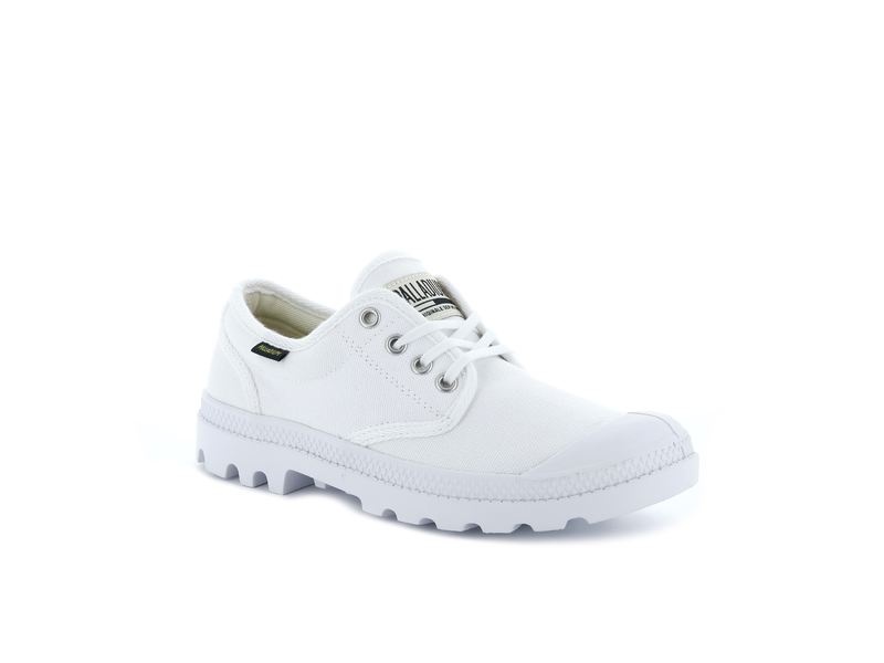 White Kids' Palladium Pampa Oxford Originale Low Tops | 5236BSKWM