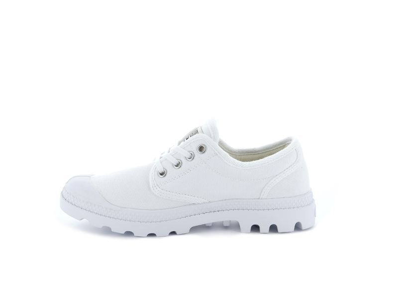 White Kids' Palladium Pampa Oxford Originale Low Tops | 5236BSKWM