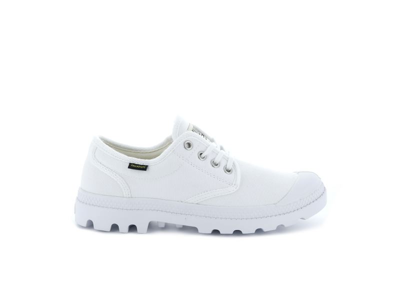 White Kids\' Palladium Pampa Oxford Originale Low Tops | 5236BSKWM