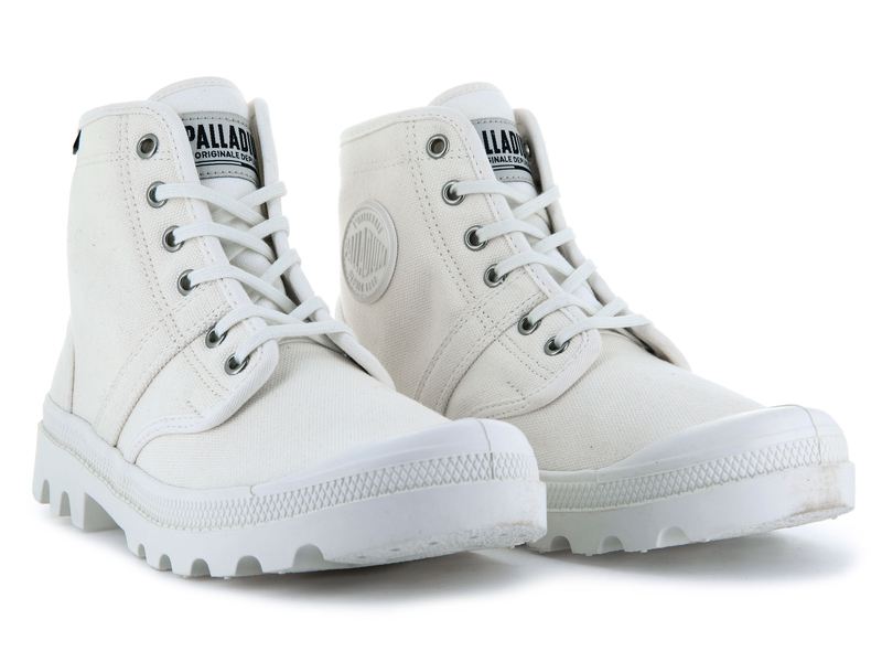 White Men's Palladium Pallabrousse High Tops | 7623QJXKZ