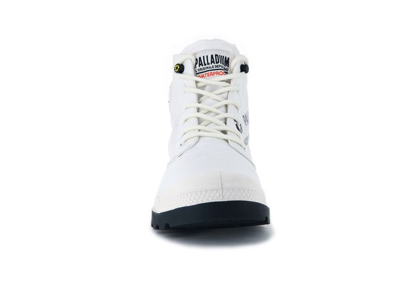 White Men's Palladium Pampa Recycle Waterproof+ 2 High Tops | 7069JKXYH