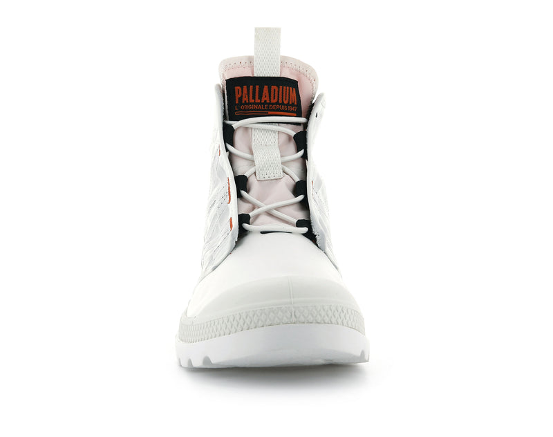 White Men's Palladium Pampa Travel Lite High Tops | 8460BGOFP