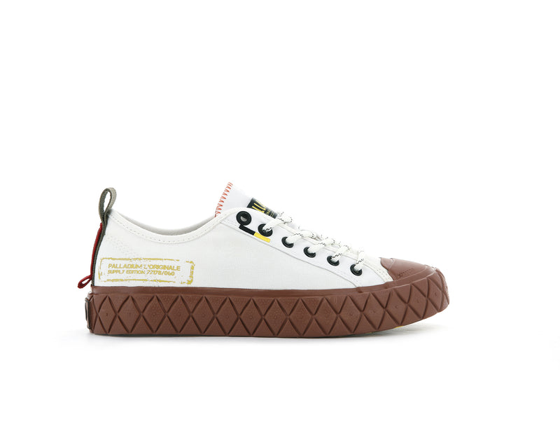 White Women\'s Palladium Palla Ace Supply Lo Low Tops | 0853EPXOW