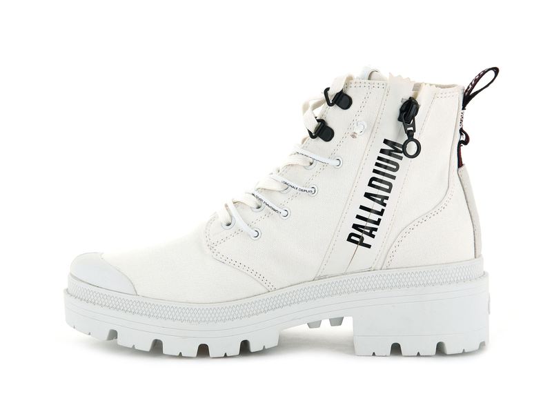 White Women's Palladium Pallabase Metro Boots | 2309FEYWB