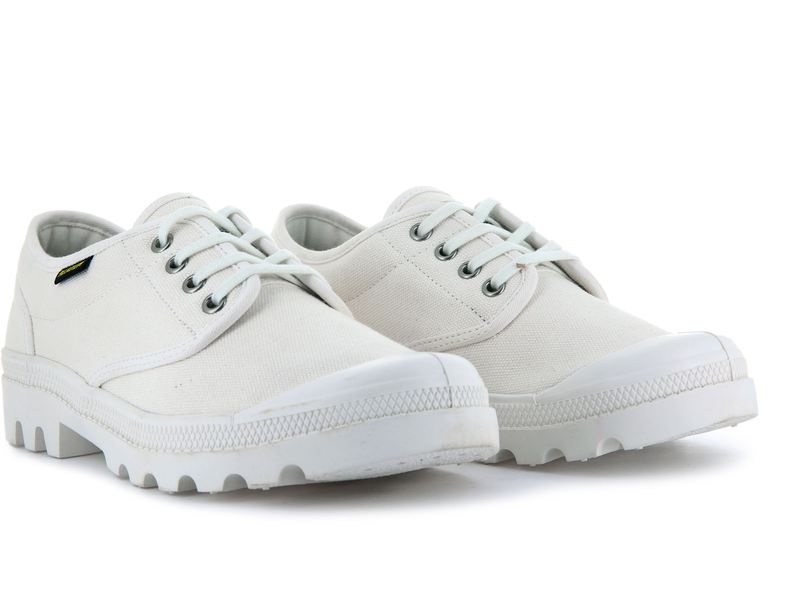 White Women's Palladium Pallabrousse Oxford Low Tops | 4201GTMHD