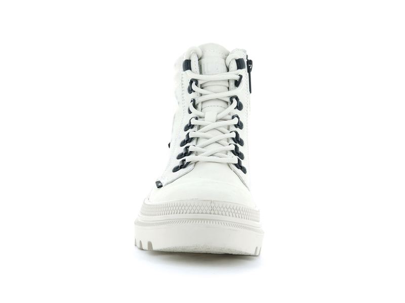 White Women's Palladium Pallatrooper Hiker Nubuck High Tops | 4657QTIGL