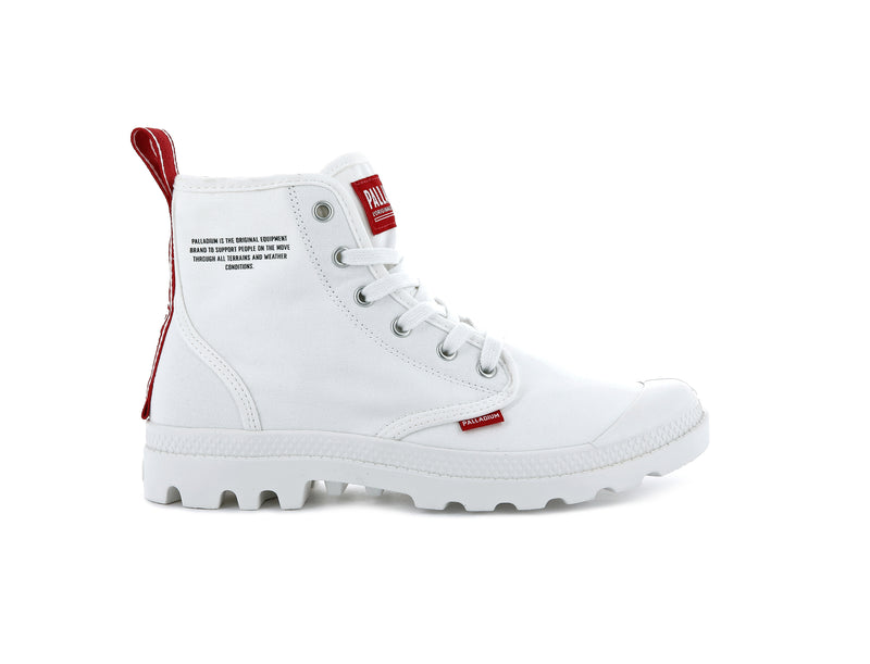 White Women\'s Palladium Pampa Hi Dare Boots | 2980GDOSY