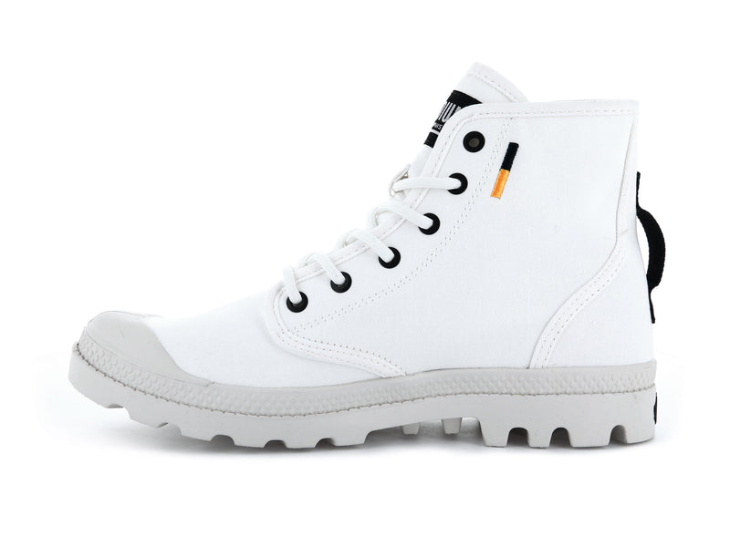 White Women's Palladium Pampa Hi Htg Supply High Tops | 4620JFMUE