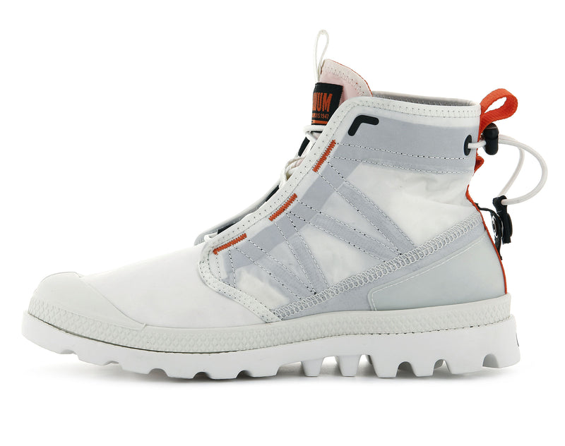 White Women's Palladium Pampa Travel Lite Boots | 0198YWGLM