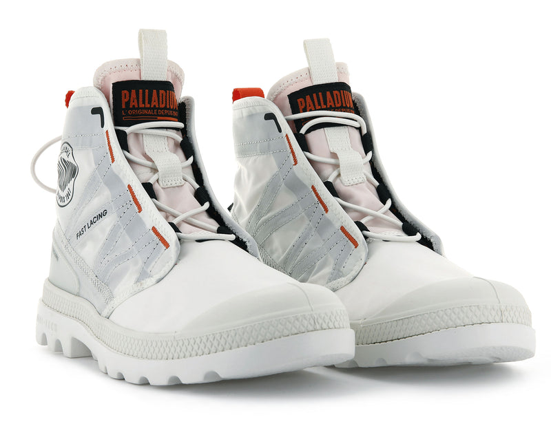 White Women's Palladium Pampa Travel Lite Boots | 0198YWGLM