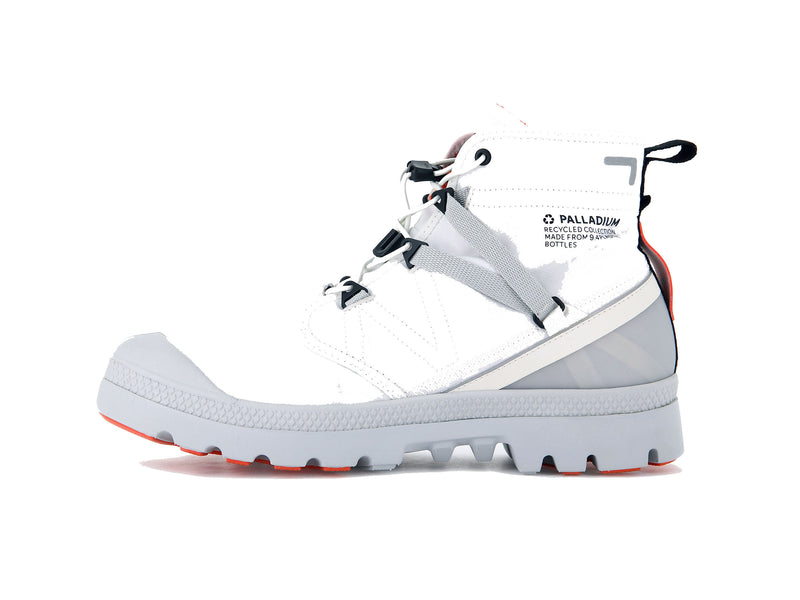 White Women's Palladium Pampa Travel Lite+ Waterproof High Tops | 6537MGPRN