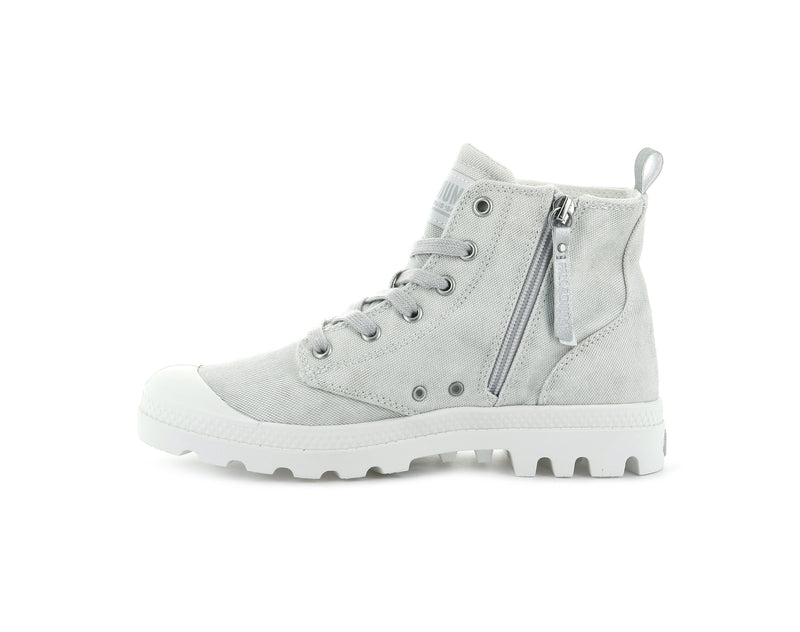 White Women's Palladium Pampa Zip Desertwash High Tops | 2107GQMPC