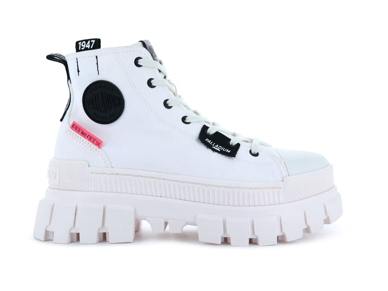 White Women\'s Palladium Revolt Hi Tx High Tops | 5836KLDTZ