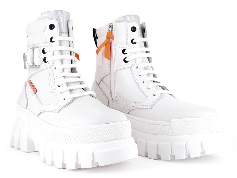 White Women's Palladium Revolt Sport Ranger High Tops | 8105OXDAJ