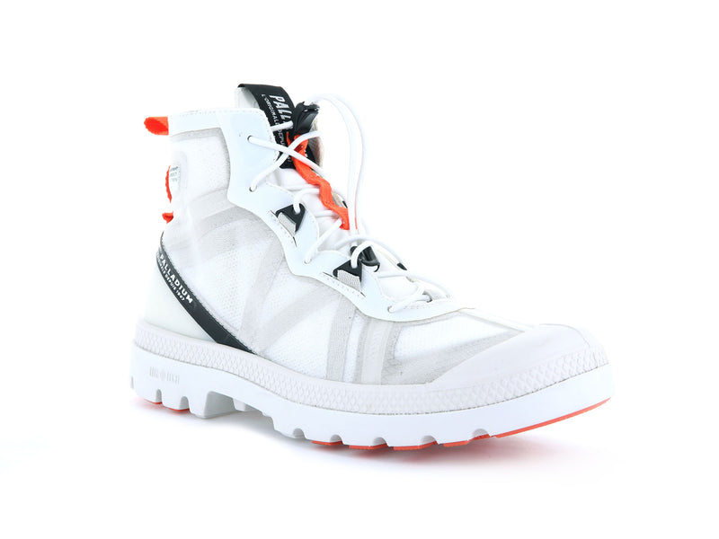 White Women's Palladium Travel Lite+ Adventure High Tops | 0245BLQJR