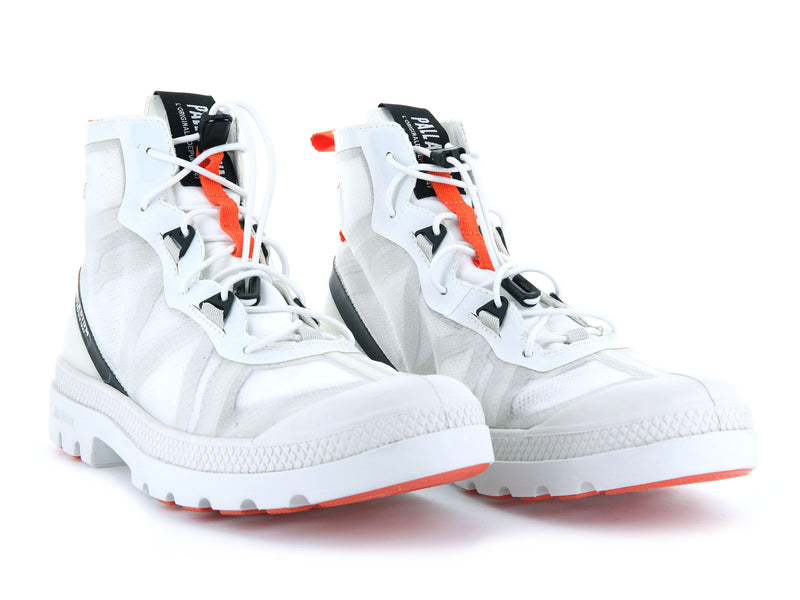 White Women's Palladium Travel Lite+ Adventure High Tops | 0245BLQJR