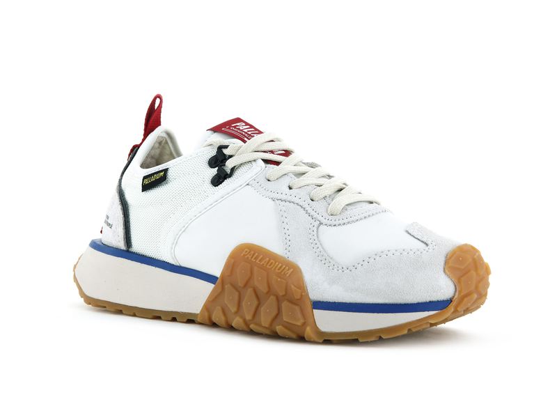 White Women's Palladium Troop Runner Low Tops | 7512ICVTP