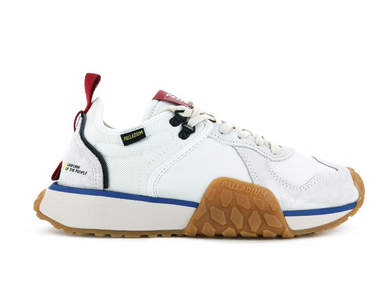 White Women\'s Palladium Troop Runner Low Tops | 7512ICVTP