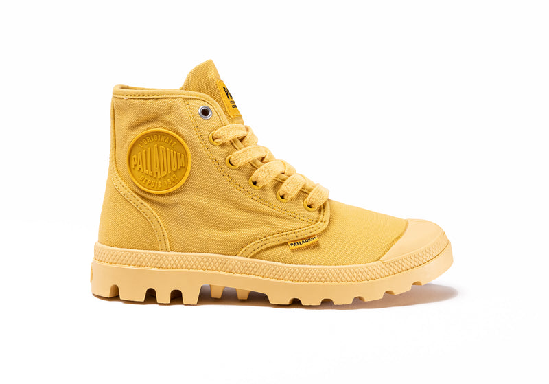 Yellow Kids' Palladium Pampa Hi V Boots | 1378CHDKM