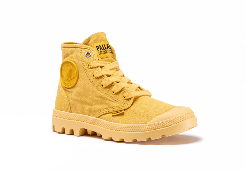 Yellow Kids' Palladium Pampa Hi V Boots | 1378CHDKM