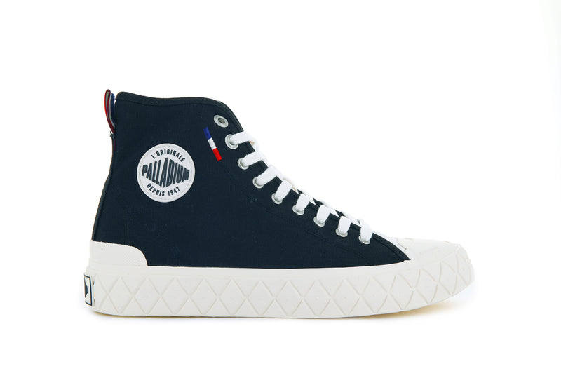 Black Men's Palladium Palla Ace Canvas Mid High Tops | 5296PZRJF