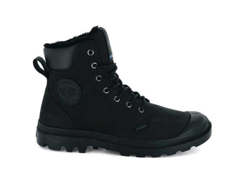 Black Men's Palladium Pampa Sport Cuff Wps High Tops | 0862XYTQM