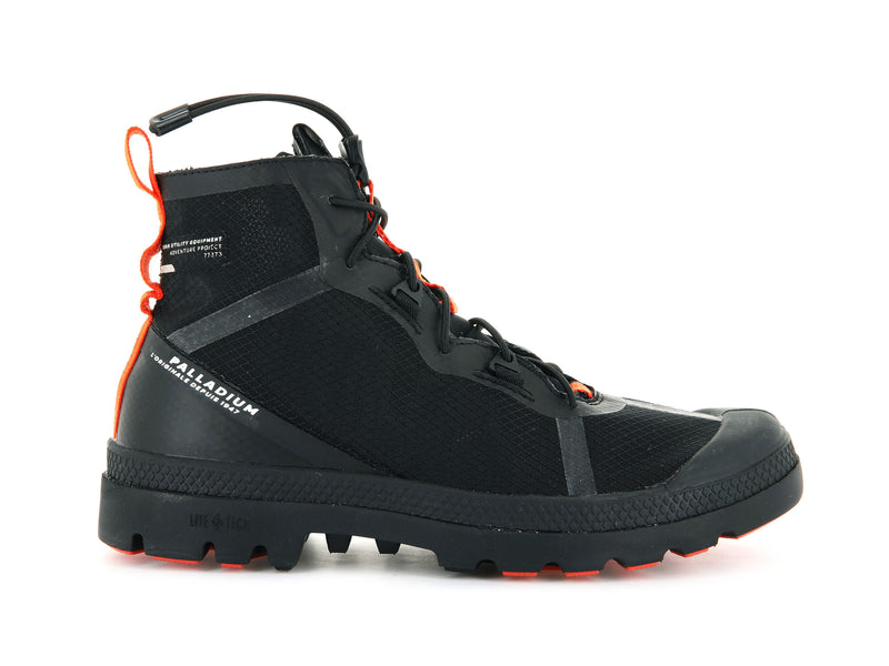 Black Men's Palladium Travel Lite+ Adventure High Tops | 2957OIBKC