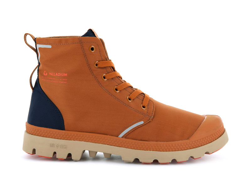 Brown/Indigo Men's Palladium Pampa Lite+ Recycle Wp+ High Tops | 0612RUCEA