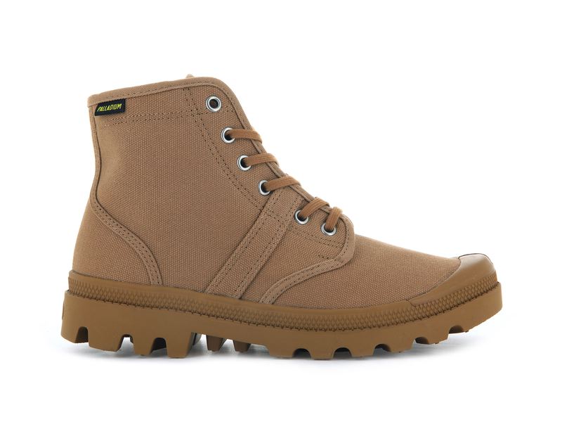 Brown Men's Palladium Pallabrousse High Tops | 2750HLZTG