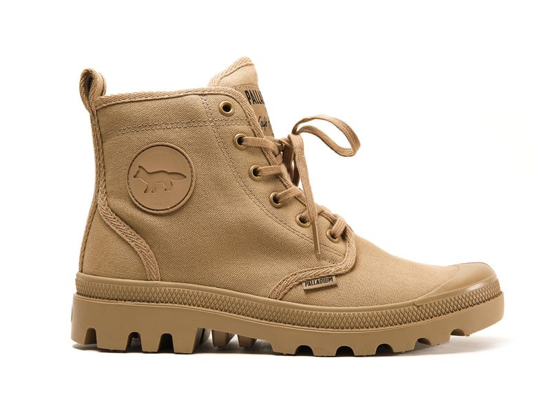 Brown Women's Palladium Pallabrousse X Kitsune Boots | 0623NXAQC